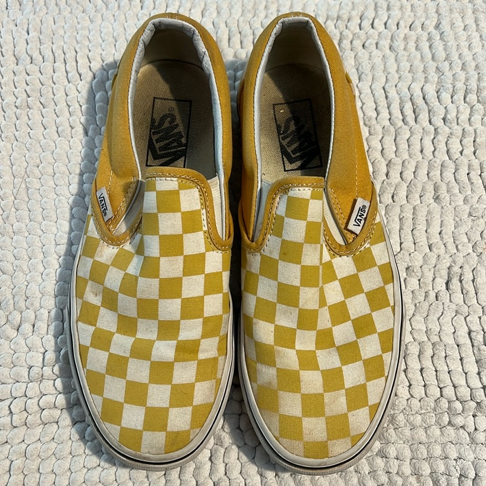 Vans Classic Slip On Yellow Checkerboard size Mens 6